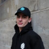 Black Cap with Turquoise Logo