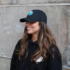 Black Cap with Turquoise Logo